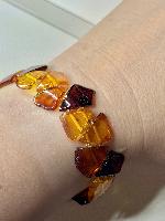 Pulseira de Âmbar Báltico Multicolorido 